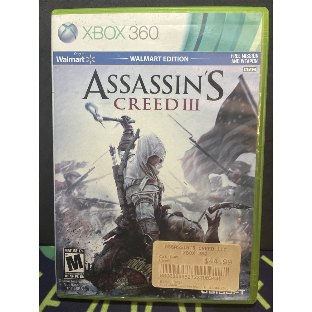 Assassin's Creed Iii Target Edition XBOX 360 Game 2 Discs Clean